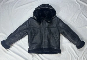 Vtg Walter Devoucci Sterling Jacket Youth Medium/Large Black Leather New York - Picture 1 of 17