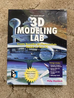 Laboratorio de modelado 3D The Waite Group para MS DOS Philip Shaddock Raro Foto 1 de 4
