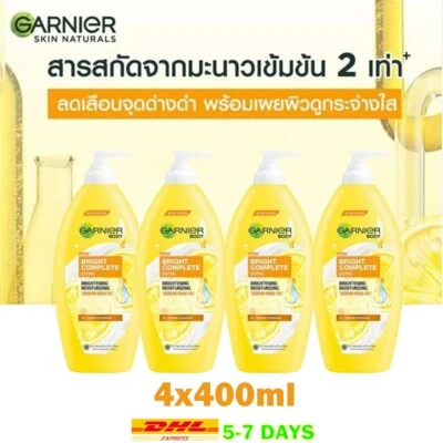 4 Pcs Brightening Body Lotion Garnier Body Serum Enriched with Vitamin C Milk UV - Image 1 of 4