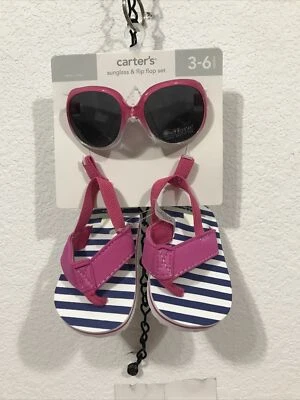 Carters Flip Flop’s With Sunglasses (3-6m)  Size 2 Multicolor (TW-3735) - Image 1 of 4
