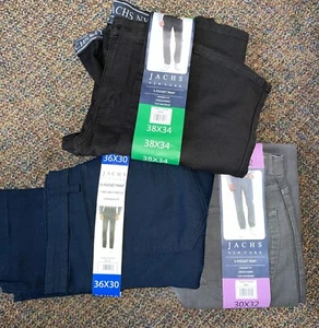 Jachs New York Straight Fit Flex Waistband 5-Pocket Pants TAN,BLACK,GRAY 1776788 - Picture 1 of 4