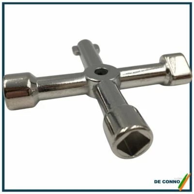 Chiave quadra universale per sportelli tavellini e contatori Enel acqua gas luce - Immagine 1 di 4