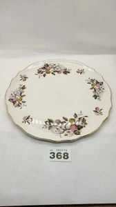 Vintage Old Foley James Kent Old Foley Apple Blossom Cake Plate White Gold Trim - Picture 1 of 9
