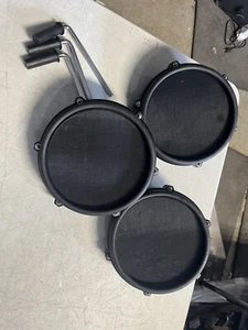 Set Of 3 Alesis Electric Drum Tom Pads With L Rods - Picture 1 of 3