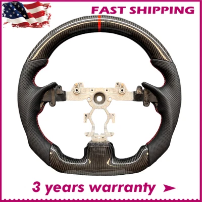 Volante de fibra de carbono real compatible con Infiniti G37 EX35 EX37 2007-2015 Foto 1 de 4