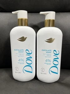 Dove Exfoliate Away Body Wash 4% Refining Serum w/ AHA 18.5fl oz Pack Of 2 - Picture 1 of 5