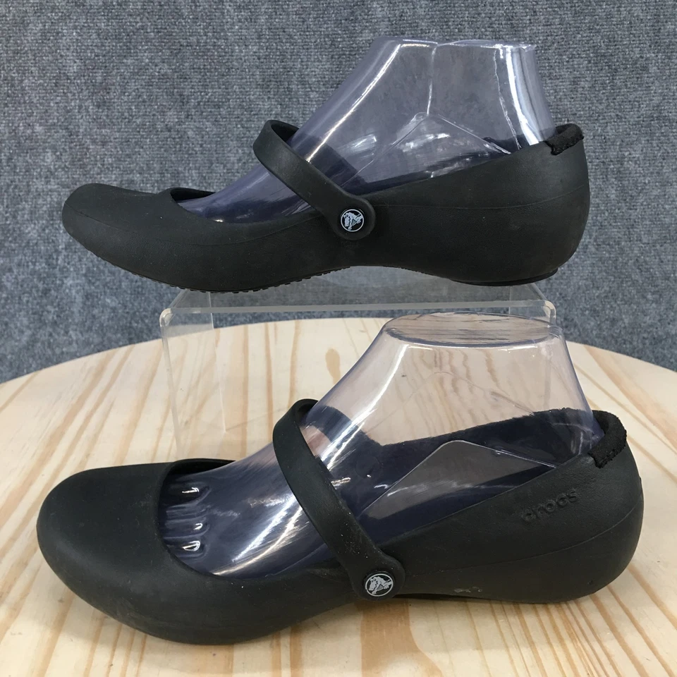 Zapatos Crocs para mujer 8 Alice Work Mary Jane negros sin cordones cómodos parte superior baja 11050 Foto 1 de 4