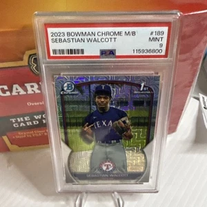 2023 Bowman Chrome Mega Box Sebastian Walcott 1st Bowman Mojo Refractor PSA 9 - Bild 1 von 2