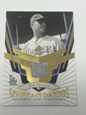 2004 SP Legendary Cuts Significant Swatches #SS-DD Don Drysdale Dodgers - Imagem 1 de 3