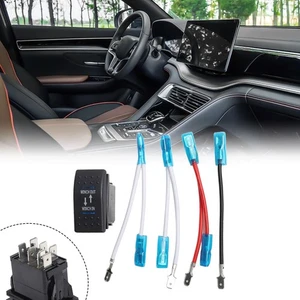 Illuminate Your Vehicle's Interior with the Blue LED Winch Rocker Switch - Picture 1 of 18