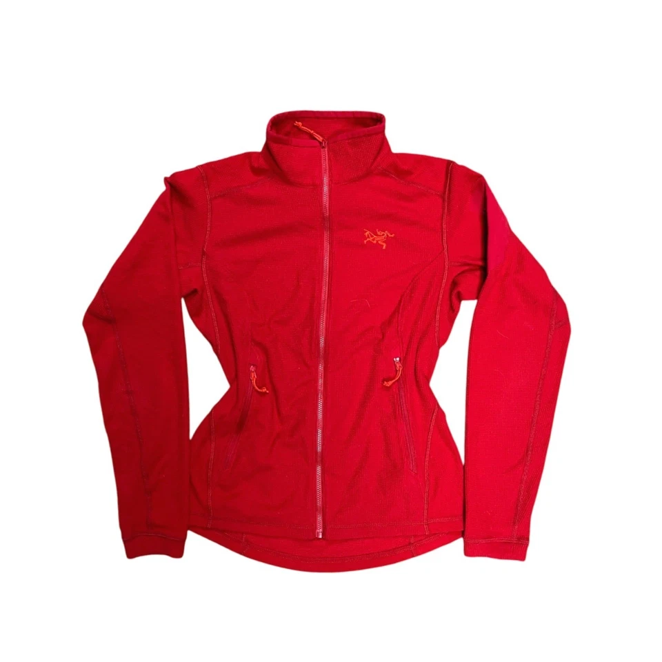 ¿Cianita roja Arcteryx? Chaqueta polar con cremallera para mujer S P aire libre senderismo atlética Foto 1 de 4