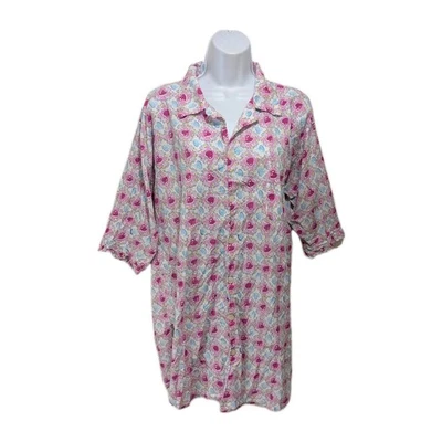 Camisa de dormir Nic & Nora feminina S/M camisola roupa de dormir #3 - Imagem 1 de 4