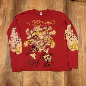 Camisa De Colección Ed Hardy Christian Audigier Y2K Manga Larga Para Hombres 2XL Tatuaje Calaveras - Imagen 1 de 5