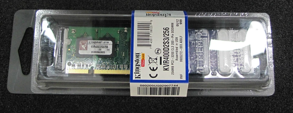 Kingston KVR400D2S3/256 (256 MB, DDR2 RAM, 400 MHz, SO DIMM 200-pin) - Image 1 of 1