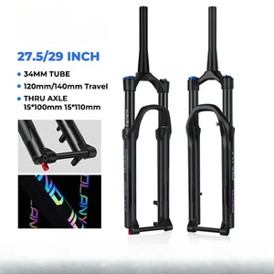 29er MTB Bicycle Thru Axle Air Fork Rebound Adjustment Boost Suspension Forks - Picture 1 of 40