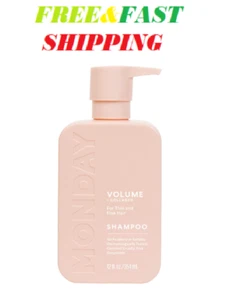MONDAY Haircare Volume Shampoo 12oz for Thin, Fine, and Oily Hair, Coconut Oil - Picture 1 of 5
