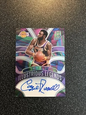 Cazzie Russell 2021-22 Spectra Illustrious Legends Marble Prizm Auto 2/5 - Image 1 of 3