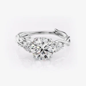 IGI Lab Created 1.90 Ct Round Cut Diamond Ring 14k White Gold Women - Picture 1 of 12