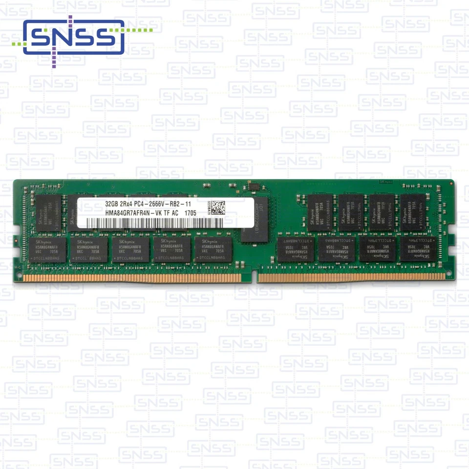SK HYNIX 32GB DDR4 2666MHz 2RX4 ECC REG RDIMM MEMORY HMA84GR7AFR4N-VK EXVAT £124 - Image 1 of 1