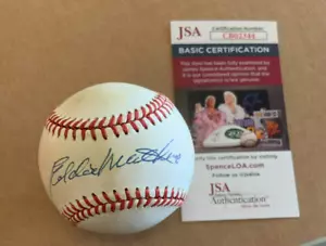 JSA Authentic Signed Eddie Mathews Auto Rawlings National League Baseball Ball - Picture 1 of 2