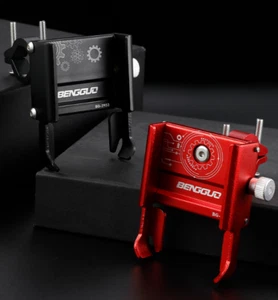 Supporto Bici Bike Moto CNC Porta Telefono per Cellulare GPS Smartphone rosso - Foto 1 di 5