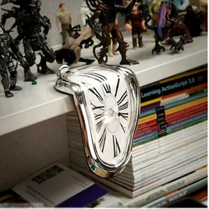 1x Salvador Dali Inspired Melting Clock Home Decor Novelty Gift Mancave Art Time - Picture 1 of 2