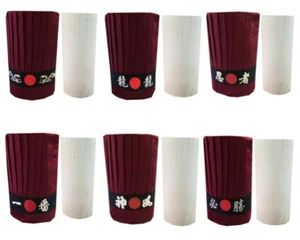 Hibachi Chef Hat Set Japanese Steakhouse Grill House Chef Uniform Chef Hat Sets - Picture 1 of 13