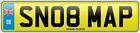 Maps Snob Number Plate Sn08 Map Cherished Car Reg Mappin Mappen Mapper Fees Paid