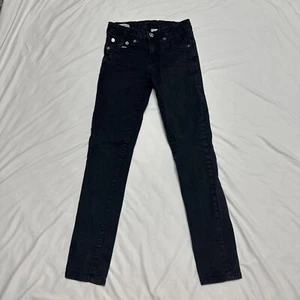 True Religion Skinny Relaxed Black Jeans Size 12 - Picture 1 of 5