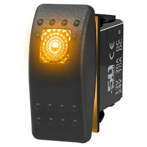 Waterproof On/Off Rocker Switch LED Lit RZR Maverick X3 YXZ1000R Pioneer Orange - Picture 1 of 8