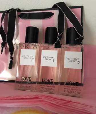 3шт Victoria's Secret любовь аромат туман спрей путешествий размер 2,5 унц - Изображение 1 из 3