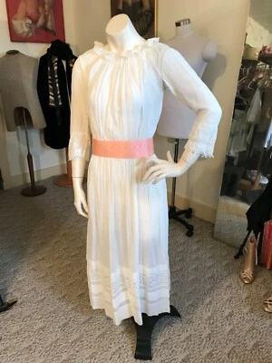 Antique VTG Victorian/Edwardian Cotton & Lace Dress/Gown - Image 1 of 4
