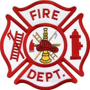 Generic Maltese Cross Fire Dept Patch - Picture 1 of 1