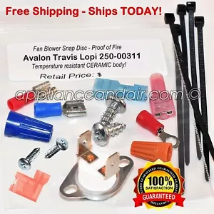 Avalon Travis Lopi 250-00311 CERAMIC Fan Blower Snap Disc +Hardware Ships TODAY! - Picture 1 of 7