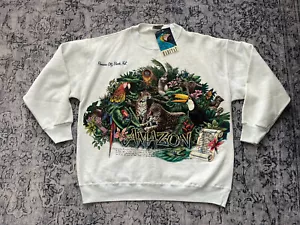 Vtg 90s Signal Sports Habitat XL Amazon rainforest Sweatshirt Panama City FL - Picture 1 of 7