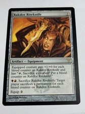 Rakdos Riteknife Dissension NM Rare Equip Magic The Gathering MTG Hard_8s_Magic