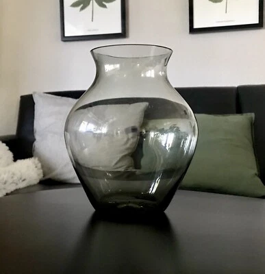Vintage Glasvase Glas Rauchglas Vase Mid century WMF Wagenfeld Design Bauhaus - Bild 1 von 4