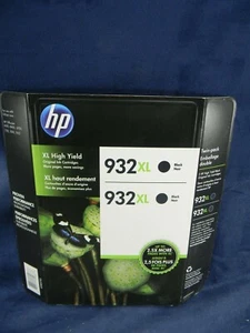 New HP 932XL 2 Pack Black Inkjet Cartridges CR315BN Dated 6/2018 Free Ship - Picture 1 of 2