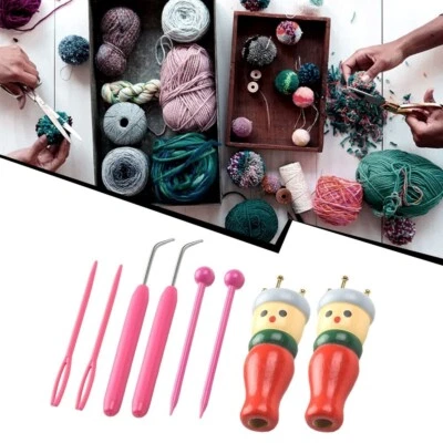 Wooden Spool Knitting Doll Set for Beginners French Knitting Tool 2 Piece Kit
