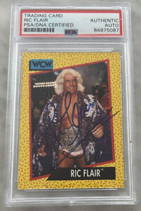 1991 WCW RIC FLAIR NATURE BOY AUTO AUTOGRAPH SIGNED ON CARD #44 PSA/DNA HOF