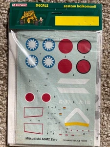 TECHMOD 1/72-SCALE DECALS 72040S MITSUBISHI A6M2 ZERO WW2 JAPAN IN ROCAF CHINA - Bild 1 von 1