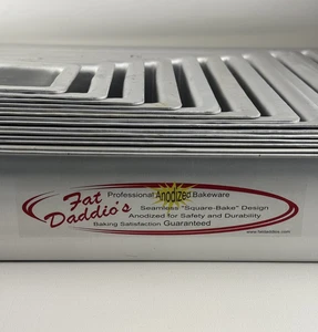 Fat Daddio's 14pc Professional Anodized Square Bake Cake Pans 3" - 16" x 3" Deep - Picture 1 of 6