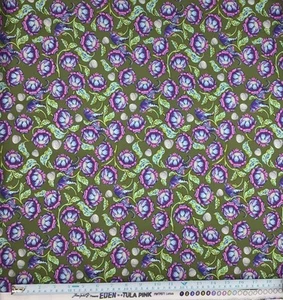 Tula Pink Eden Lotus Amethyst OOP Fat Quarter 100% Cotton Quilting Fabric - Picture 1 of 2