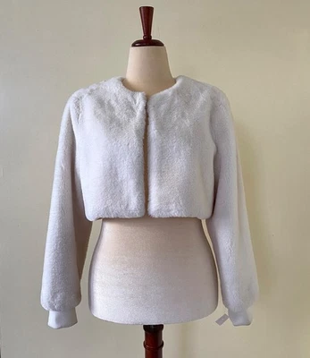 Windsor Essential Faux Fur Bolero Jacket Lt. White Size M - Image 1 of 4