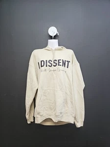Gildan I Dissent Ruth Bader Ginsburg Heavy Blend Pull Over Men's Hoodie L Beige - Picture 1 of 7
