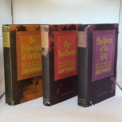 Lord Of The Rings 1-3 J.R.R Tolkien 1965 revised 2ND ED 3rd 4th print w or maps Foto 1 de 4