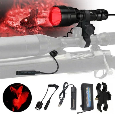 Outdoor Rotlicht LED Nachtsicht Zoom Jagd Astronomie Taschenlampe Box Akku Kit - Bild 1 von 4