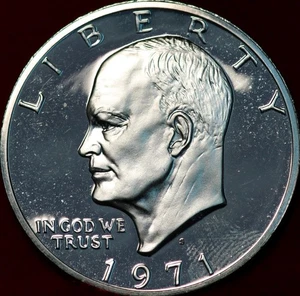 Uncirculated Proof 1971-S San Francisco Mint Silver Eisenhower Dollar - Picture 1 of 2