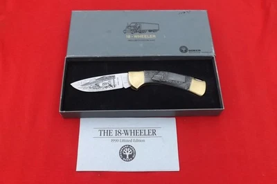 Cuchillo de colección Boker SEMI 18 ruedas LTD 1990 hecho en Alemania NUEVO JUEGO DE CAJA PELTRE Foto 1 de 4
