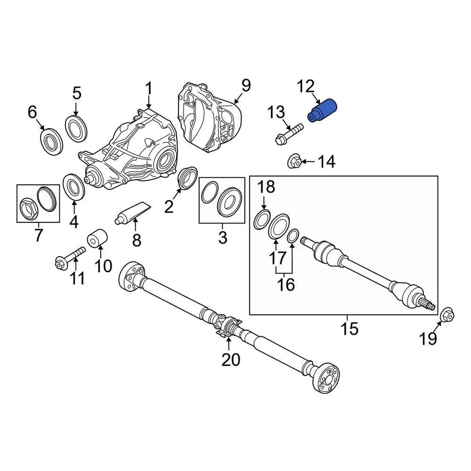 For BMW 650i xDrive Gran Coupe 2013-2019 BMW 33316792872 Rear Differential Mount - Изображение 1 из 4